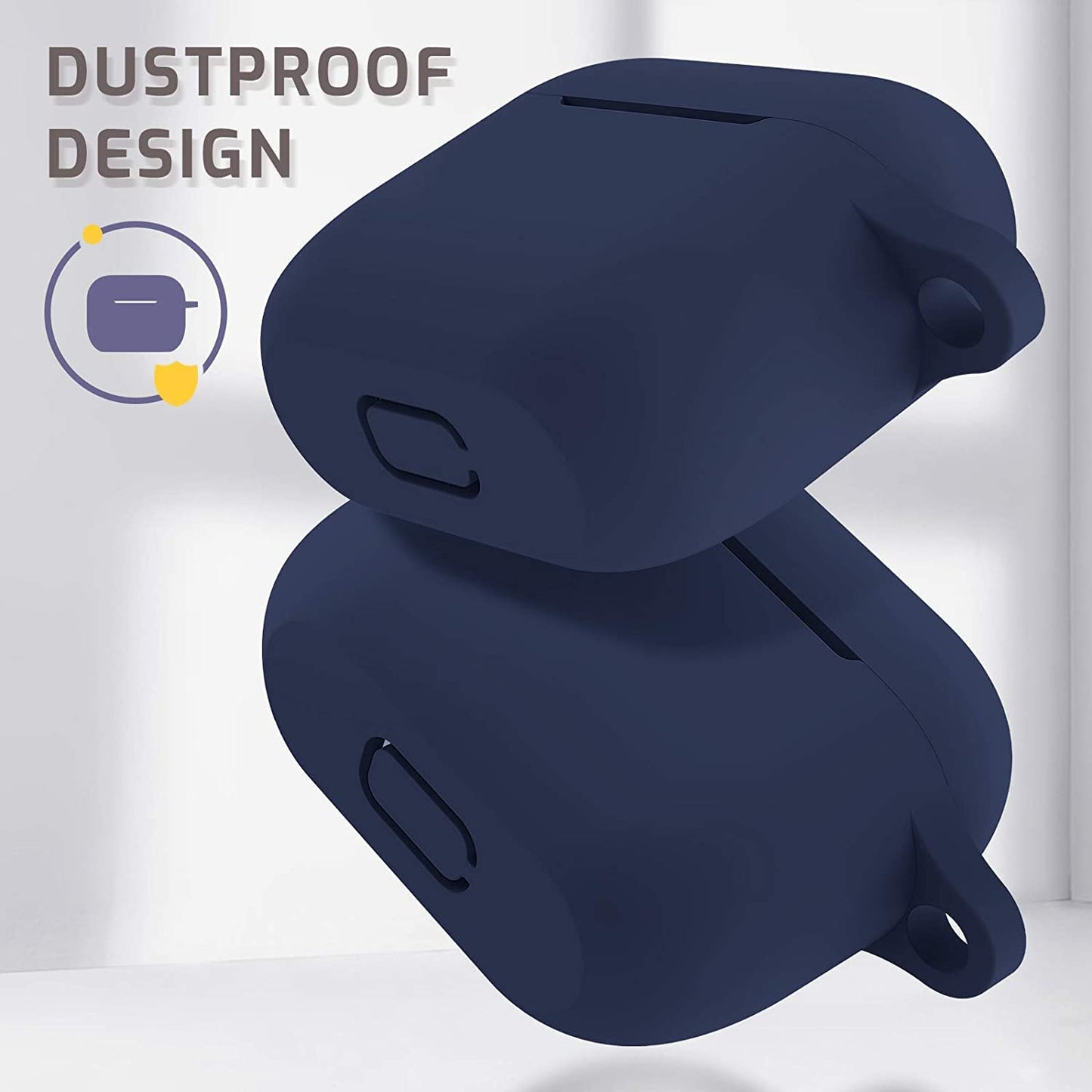 Meyaar Silicone Basic Cover Compatible with Airpods 3rd Generation Case (2021) With Metal Hook