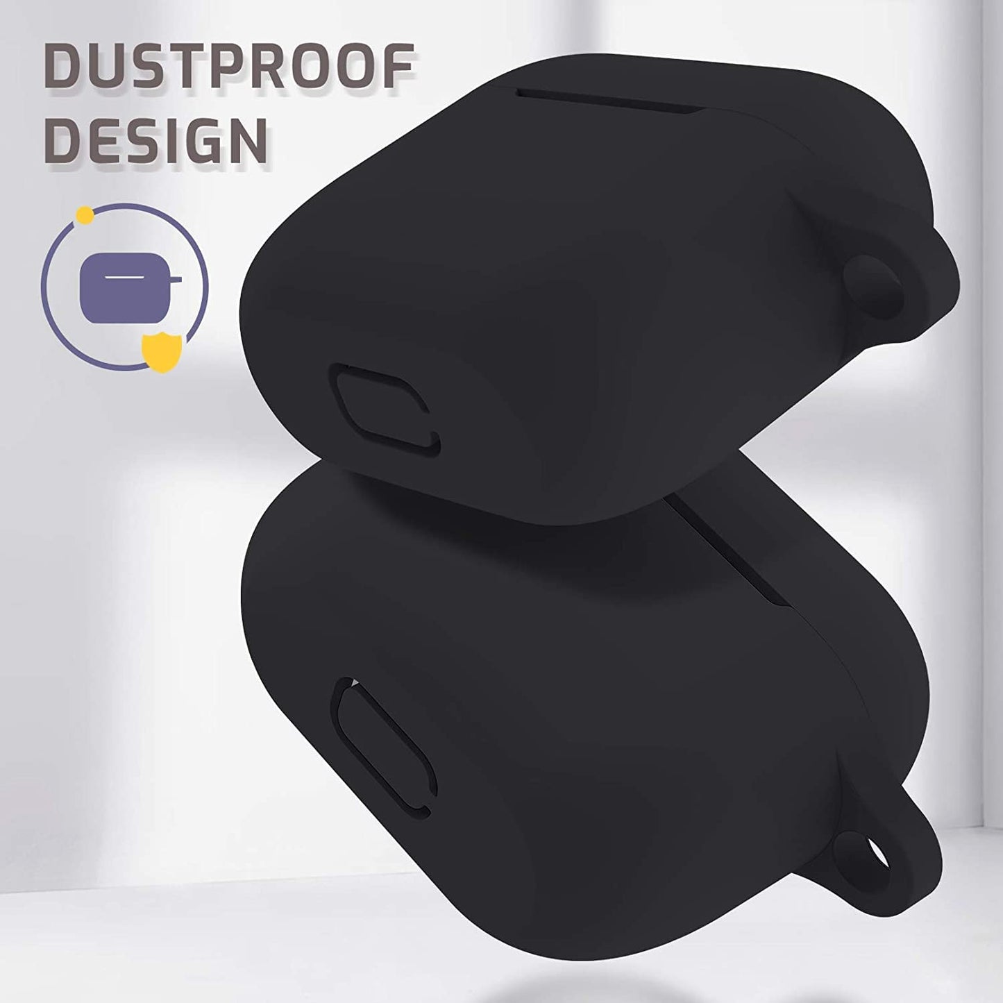 Meyaar Silicone Basic Cover Compatible with Airpods 3rd Generation Case (2021) With Metal Hook