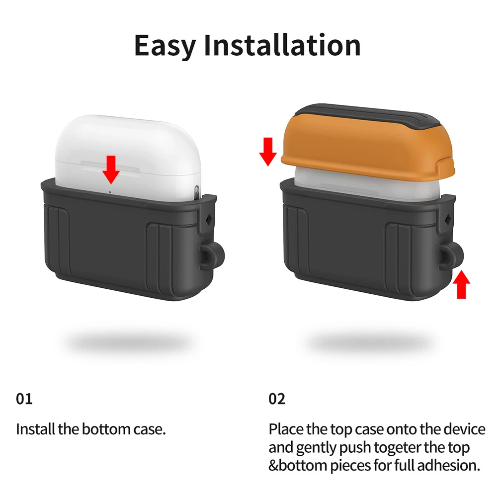 Meyaar Silicone Case For Airpods Pro/ Airpods Pro 2nd Gen (Ice Box Brown)