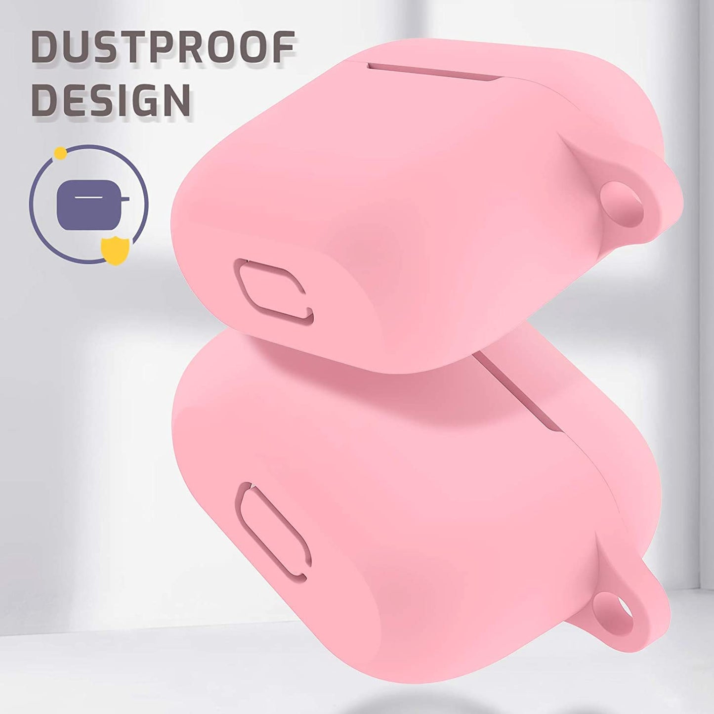 Meyaar Silicone Basic Cover Compatible with Airpods 3rd Generation Case (2021) With Metal Hook