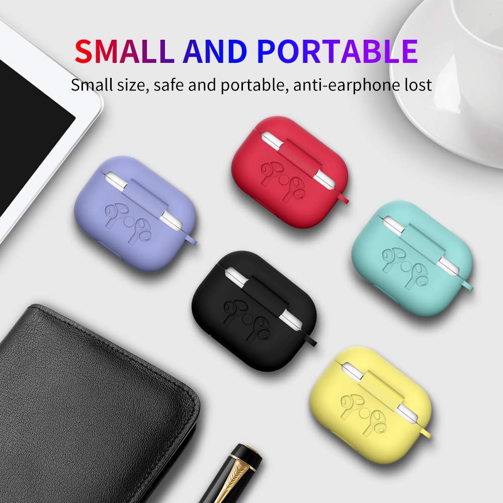 Meyaar Silicone Fit Back Cover Case [Version 2] Designed for AirPods Pro Case (2019) (Grey)