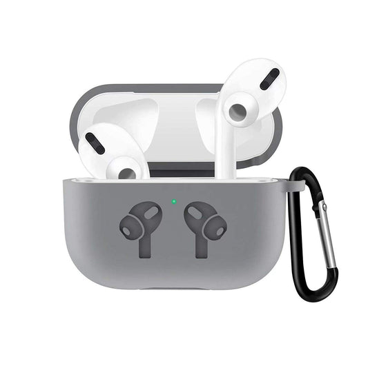 Meyaar Silicone Fit Back Cover Case [Version 2] Designed for AirPods Pro Case (2019) (Grey)