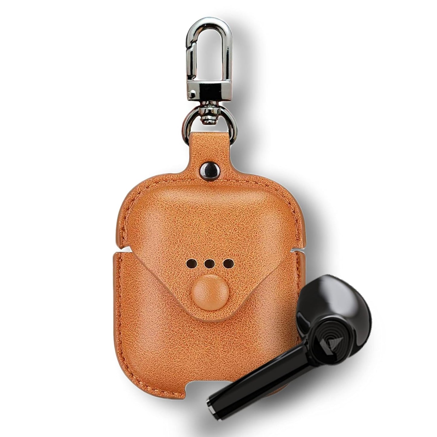 Meyaar Leather Cover Only Compatible With Boat Airdopes 131 & 138 (Light Brown)