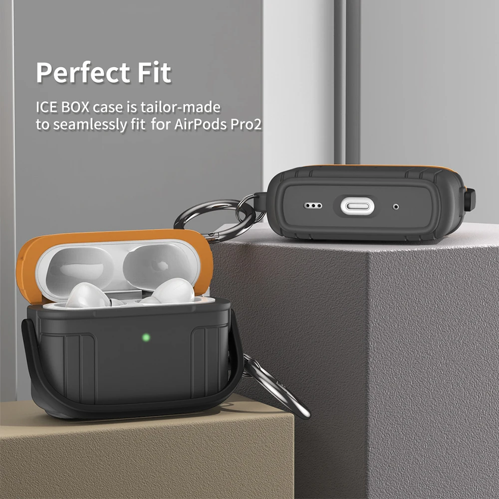 Meyaar Silicone Case For Airpods Pro/ Airpods Pro 2nd Gen (Ice Box Brown)